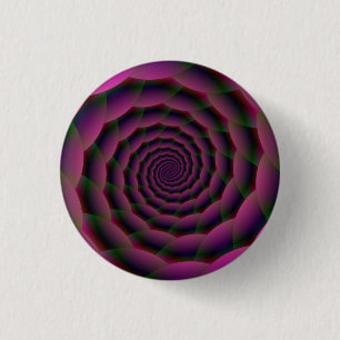 Badge Rond 2,50 Cm Corde Spirale en rouge violet et vert