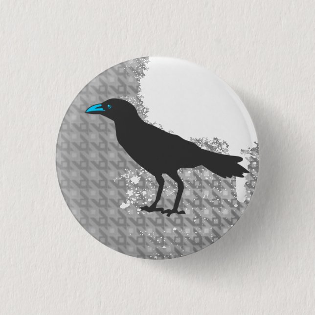 Badge Rond 2,50 Cm Corneille (Devant)