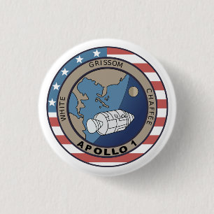 Badge Rond 2,50 Cm Correctif de mission Apollo 1