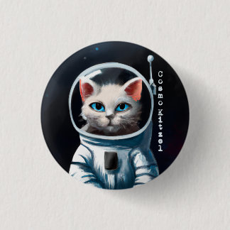 Badge Rond 2,50 Cm Cosmo Kitzel - Astro Cat