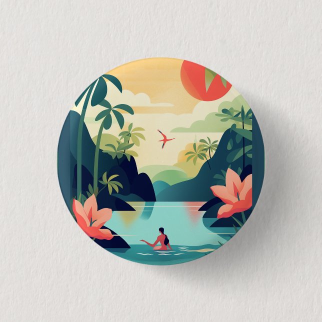 BADGE ROND 2,50 CM COSTA RICA #1 (Devant)