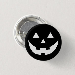 Badge Rond 2,50 Cm Costume Jack-o'-lantern noir blanc Halloween