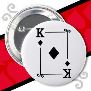 Badge Rond 2,50 Cm Costume King Diamonds Card Cartes de jeu King