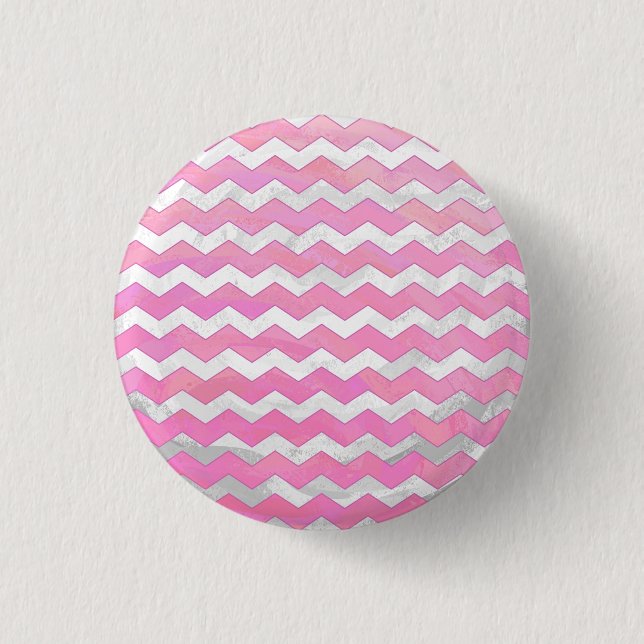 Badge Rond 2,50 Cm Coton Candy Chevon Motif (Devant)