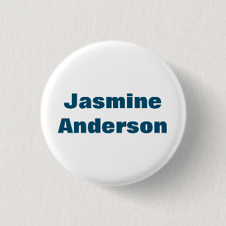 Badge Rond 2,50 Cm Couleur bleu océan minimaliste moderne