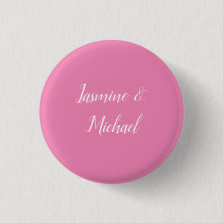 Badge Rond 2,50 Cm Couleur rose minimaliste moderne professionnelle