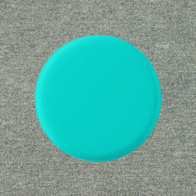 Badge Rond 2,50 Cm Couleur solide turquoise brillante (Créateur téléchargé)
