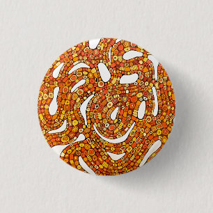 Badge Rond 2,50 Cm Couleurs des années 70 Rouge Orange Jaune Design A