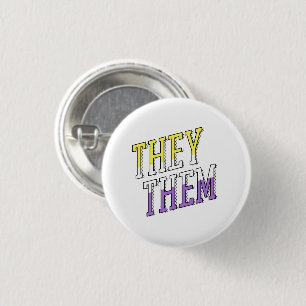 Badge Rond 2,50 Cm Couleurs non binaires They Them