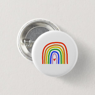 Badge Rond 2,50 Cm Couleurs primaires arc-en-ciel dessinées à la main