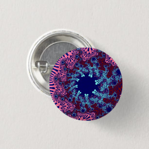 Badge Rond 2,50 Cm Coup de soleil rose et bleu