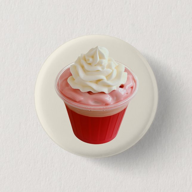Badge Rond 2,50 Cm Coupe de crème aux fraises (Devant)