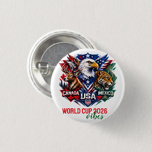 Badge Rond 2,50 Cm Coupe du monde d'harmonie faunique tribale 2026