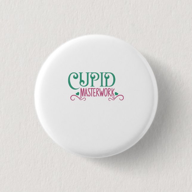 Badge Rond 2,50 Cm Couple Cadeau Cupide (Devant)