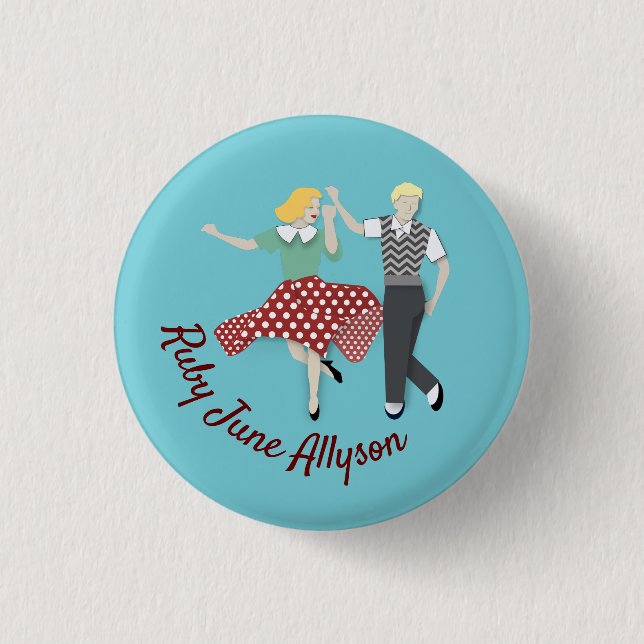 Badge Rond 2,50 Cm Couple de danse (Devant)