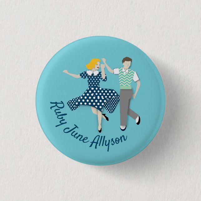 Badge Rond 2,50 Cm Couple de danse (Devant)