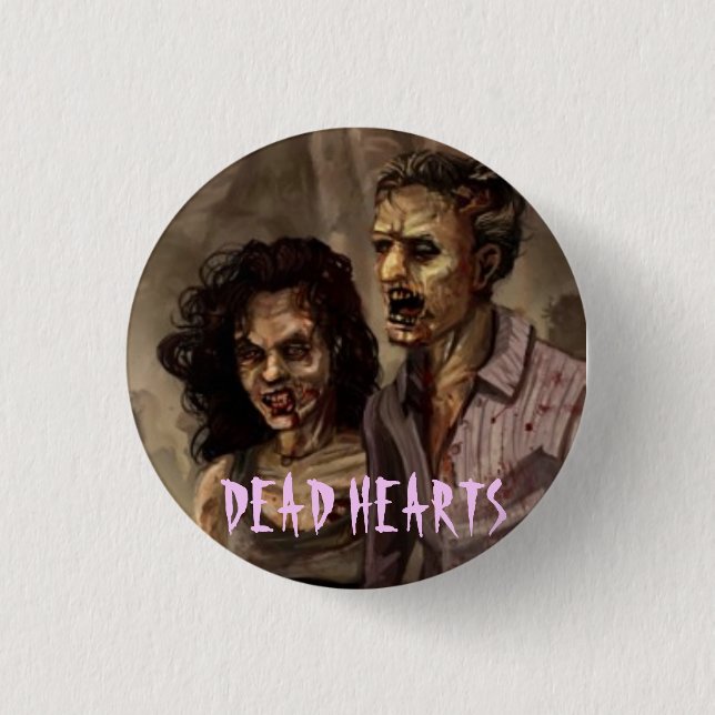 Badge Rond 2,50 Cm Couples morts de romans de coeurs - bouton (Devant)