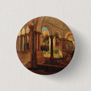 Badge Rond 2,50 Cm Cour de monastère abandonné