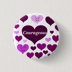 Badge Rond 2,50 Cm Courageux, Amour_