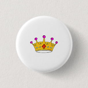 Badge Rond 2,50 Cm Couronne de princesse, couronne de prince, thème d