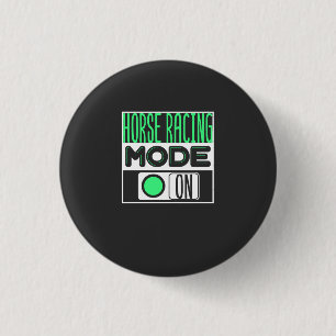 Badge Rond 2,50 Cm Course de chevaux