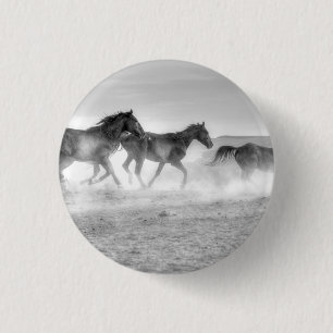 Badge Rond 2,50 Cm Course de mustang