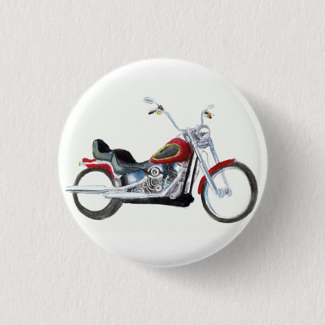 Badge Rond 2,50 Cm Coutume de Doux-queue de Harley (Devant)