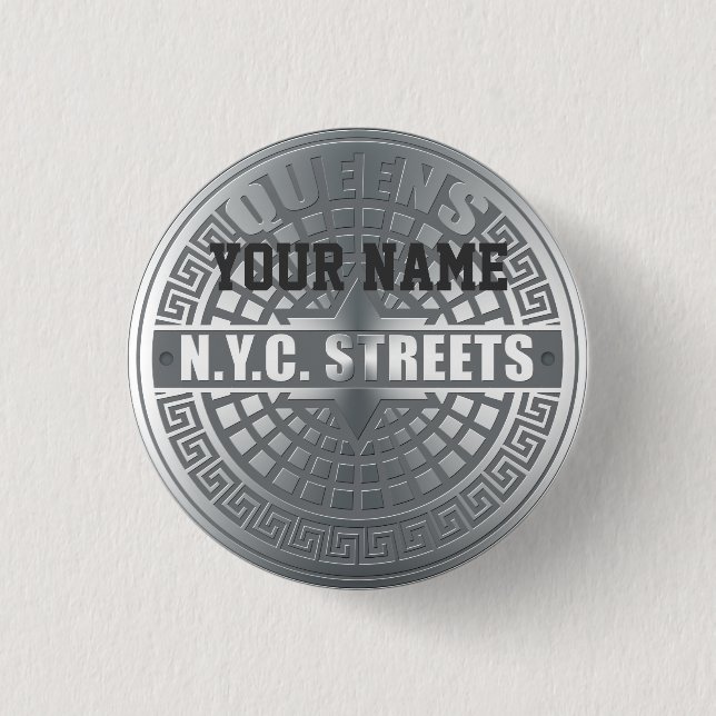 Badge Rond 2,50 Cm Couvercles de regards Queens (Devant)