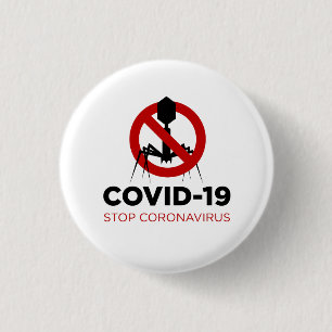 BADGE ROND 2,50 CM COVID-19