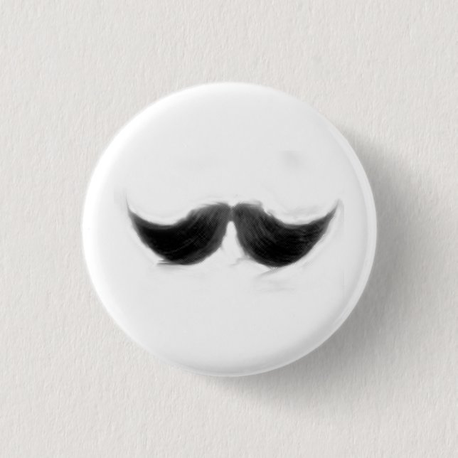 Badge Rond 2,50 Cm cowboy de moustache (Devant)