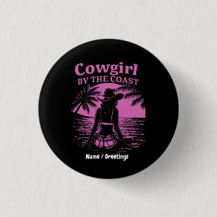 Badge Rond 2,50 Cm Cowgirl By The Coast Style Western Beachy Women