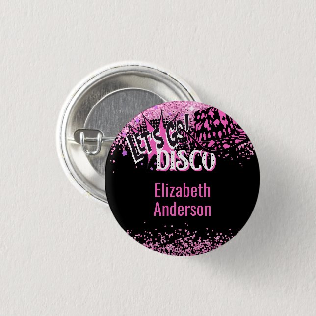 Badge Rond 2,50 Cm Cowgirl Disco Bachelorette Allons-y Dernière Tourn (Devant & derrière)
