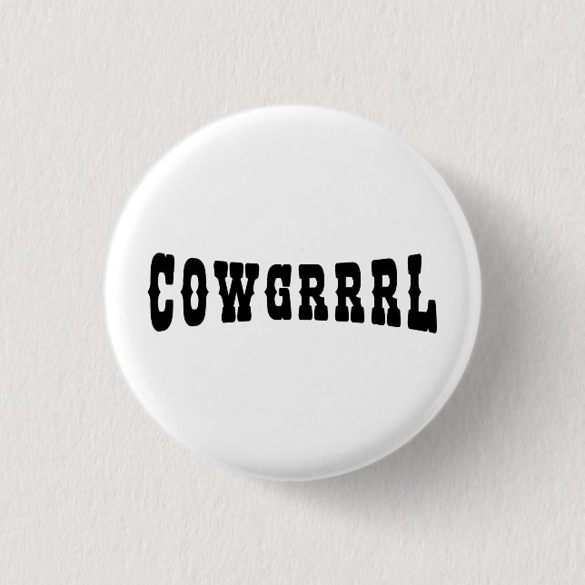 BADGE ROND 2,50 CM COWGRRRL (Devant)