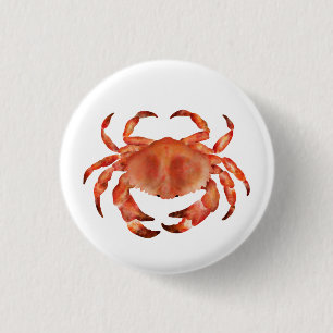 Badge Rond 2,50 Cm Crabs Seaside Coastal Nautical