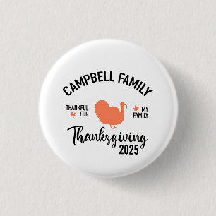 Badge Rond 2,50 Cm Crampbell Family 2025 Thanksgiving diner Turquie