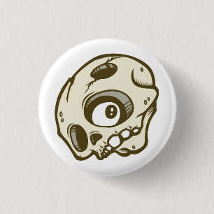 Badge Rond 2,50 Cm Crâne
