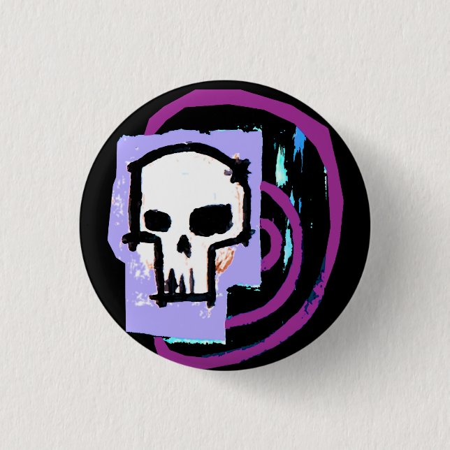Badge Rond 2,50 Cm Crâne 12 (Devant)