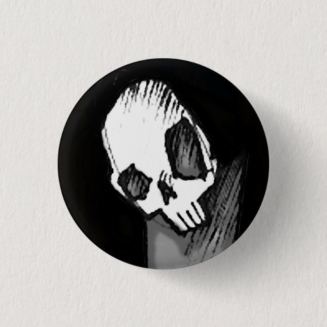 Badge Rond 2,50 Cm Crâne 14 (Devant)