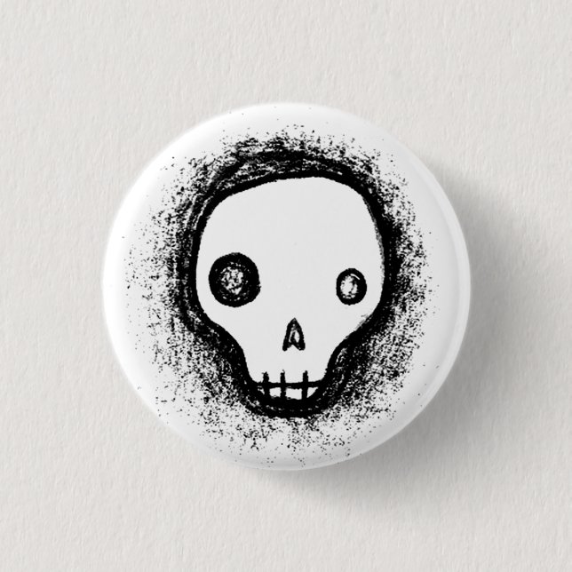Badge Rond 2,50 Cm Crâne 2 (Devant)