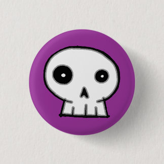 Badge Rond 2,50 Cm Crâne 9-Purple