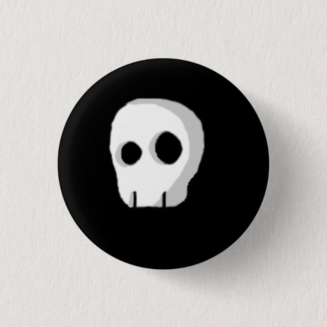 Badge Rond 2,50 Cm crâne de bande dessinée (Devant)