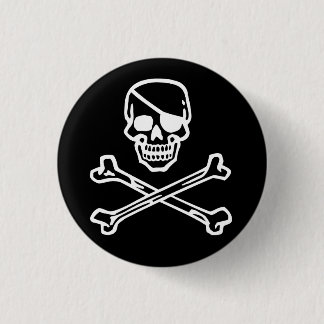 Badge Rond 2,50 Cm Crâne (noir)