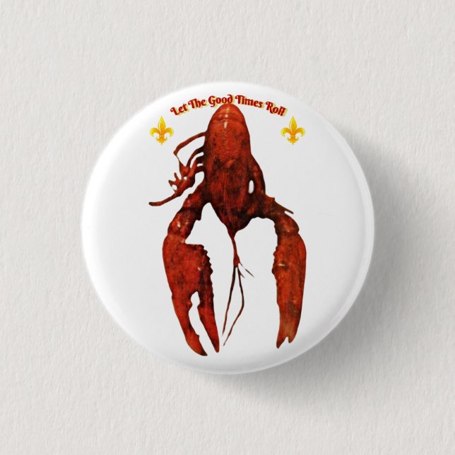 Badge Rond 2,50 Cm Crawfish Button (Devant)
