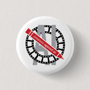 Badge Rond 2,50 Cm Créateurs contre l'IA - Bouton