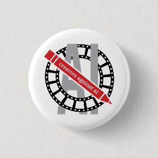 Badge Rond 2,50 Cm Créateurs contre l'IA - Bouton
