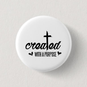 Badge Rond 2,50 Cm Créé Avec Un But - Christian