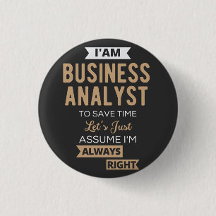 Badge Rond 2,50 Cm créer un analyste d'entreprise pour gagner du temp