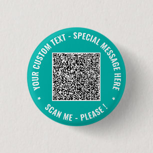 Badge Rond 2,50 Cm Créez vos propres boutons de code QR Texte personn