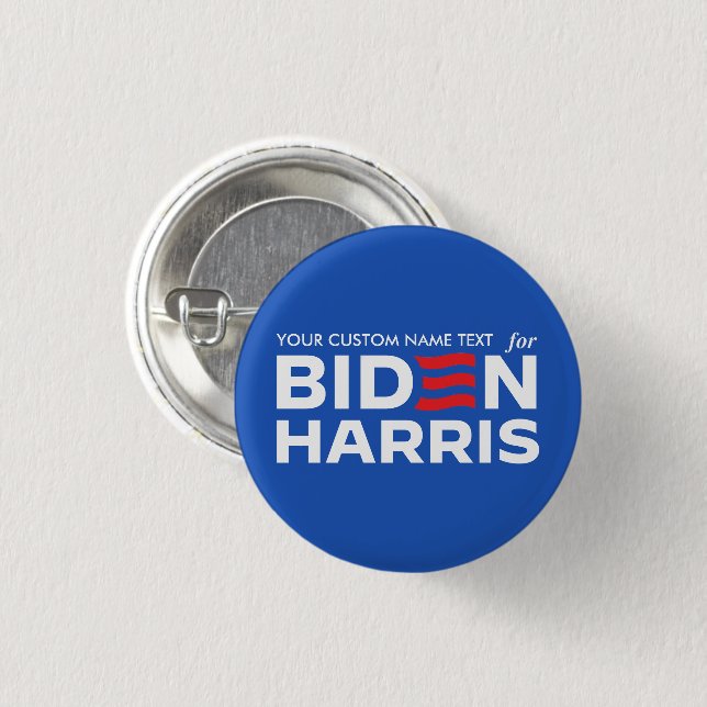 Badge Rond 2,50 Cm Créez votre propre campagne pour Biden Harris 2024 (Devant & derrière)