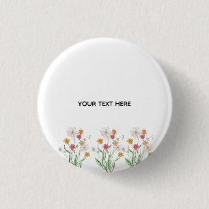 Badge Rond 2,50 Cm Créez Votre Propre Floral